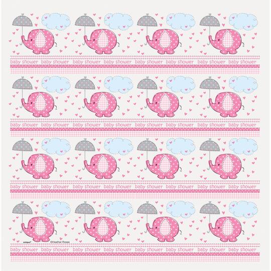 Pink Elephant Baby Shower Gift Wrapping Roll Girl Baby Shower Supplies Pink Elephant Baby Shower Gift Wrapping Roll Girl Baby Shower Supplies